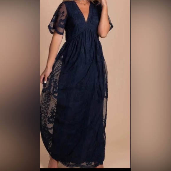 Stunning Navy Blue Dress,size medium - Picture 1 of 4